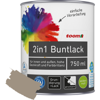 toom 2in1 Buntlack 'Treibholz' hellbraun seidenmatt 750 ml