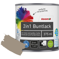 toom 2in1 Buntlack 'Treibholz' hellbraun seidenmatt 375 ml