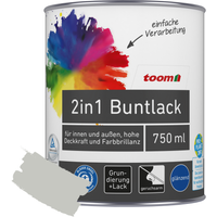 toom 2in1 Buntlack 'Mondschein' lichtgrau glänzend 750 ml