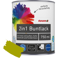 toom 2in1 Buntlack 'Frühlingswiese' limettengrün glänzend 750 ml