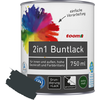 toom 2in1 Buntlack 'Schattenspiel' anthrazitfarben matt 750 ml