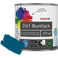 toom 2in1 Buntlack 'Blaupause' enzianblau matt 375 ml