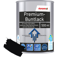 toom Premium-Buntlack tiefschwarz glänzend 500 ml