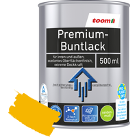 toom Premium-Buntlack rapsgelb seidenmatt 500 ml