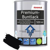 toom Premium-Buntlack tiefschwarz seidenmatt 500 ml