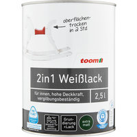 toom 2in1 Weißlack matt 2,5 l
