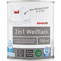 toom 2in1 Weißlack matt 750 ml