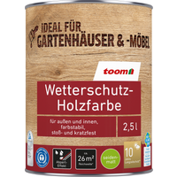 toom Wetterschutz-Holzfarbe lehmbraun 2,5 l