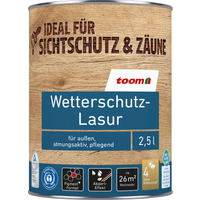 toom Wetterschutz-Lasur anthrazitfarben 2,5 l