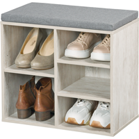 Kesper Schuhschrank weiß gekälkt mit Sitzkissen 51,5 x 48 x 29,5 cm