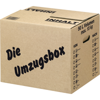 Umzugskarton 50 l, Belastbarkeit 15 kg