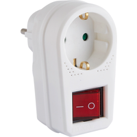 Schutzkontakt Adapterstecker mit Schalter