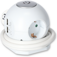 Steckdosenwürfel 3-fach mit USB-Port weiß 1,4 m