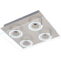 toom LED-Deckenleuchte 'Leonie' silbern 4-flammig 33 x 33 x 7 cm