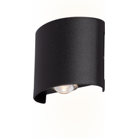 toom LED-Außenwandleuchte 'Toronto' schwarz halbrund 4 x 8,5 x 8 cm