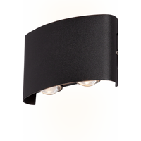 toom LED-Außenwandleuchte 'Toronto' schwarz halbrund 4 x 12 x 8 cm