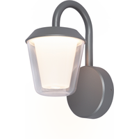 toom LED-Außenwandleuchte 'Porto' aluminiumfarben 17,6 x 12 x 24 cm