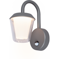 toom LED-Außenwandleuchte 'Porto' aluminiumfarben 17,6 x 12 x 24 cm, mit Bewegungsmelder