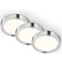 Telefunken LED-Unterbauleuchten-Set 'DIONYSOS' silbern 1,8 W Ø 6 x 1 cm 3-teilig