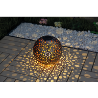 toom LED-Solarkugel 'Lochmuster' Ø 25 cm