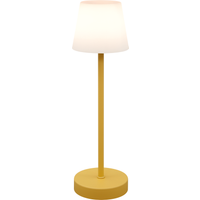 toom Akku-LED-Tischleuchte 'Marlo' gelb/weiß mit USB-Ladekabel Ø 11 x 38 cm