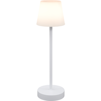 toom Akku-LED-Tischleuchte 'Marlo' weiß mit USB-Ladekabel Ø 11 x 38 cm