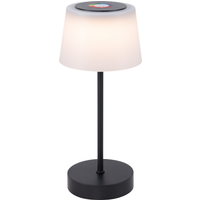 toom Akku-LED-Tischleuchte 'Leano' schwarz/weiß mit Farbwechsel, USB-Ladekabel Ø 12,8 x 30,5 cm