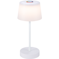 toom Akku-LED-Tischleuchte 'Leano' weiß mit Farbwechsel, USB-Ladekabel Ø 12,8 x 30,5 cm