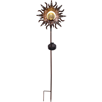 toom LED-Solar-Lichterkette 'Sonne' bronzefarben mit Glaskugel 90 cm