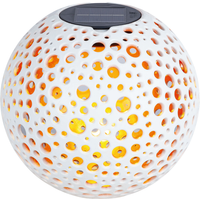 toom LED-Solarkugel weiß/bronzefarben Ø 20 cm