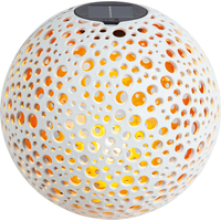 toom LED-Solarkugel weiß/bronzefarben Ø 25 cm