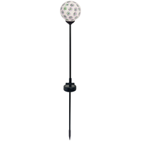 toom LED-Solar-Dekoleuchte 'Kugel' rose/weiß Ø 9 cm