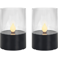 toom Solar-Teelichter-Set schwarz Ø 7 cm 2 Stk.