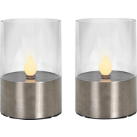 toom Solar-Teelichter-Set silber Ø 7 cm 2 Stk.