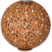 toom LED-Solarkugel 'Antik' Ø 30 cm rostfarben
