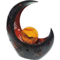 toom Solar-Dekoleuchte 'Mond' anthrazit/gold 22 x 25,5 cm