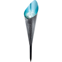 toom Solarfackel-Set grau/blau 7,5 x 25,5 cm 2-teilig