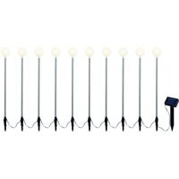toom Solar-Stablichterkette 10 LEDs weiß/silbern 350 cm
