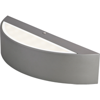 toom LED-Außenwandleuchte 'Stockholm' aluminiumfarben halbrund 9 x 30 x 6,5 cm