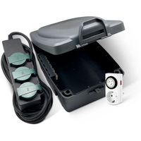 Kabelbox-Set mit Steckerleiste und Zeitschaltuhr 3-teilig