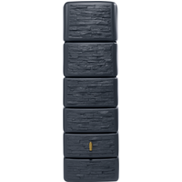 Wandtank "Slim" Stein-Optik schwarz 300 l