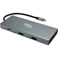MCL 10-PORT DOCKING STATION HDMI station d'accueil Tablette/Smartphone/ordinateur portable Noir, Gris