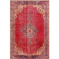 Valerius Red Distressed Persian washable rug