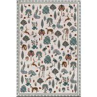 Animor Muted Abstract Machine Washable Rug