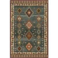 Zafiron Green Moroccan Berber Machine Washable Rug