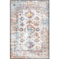 Nythora Muted Tribal Ethnic washable rug