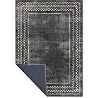 Nerox Black Machine Washable Vintage Rug