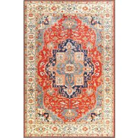 Herizon Red Machine Washable Persian Heriz Rug