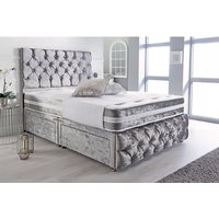 Crushed Velvet Divan Bed & Mattress