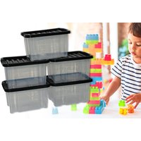 5 x Plastic Storage Boxes